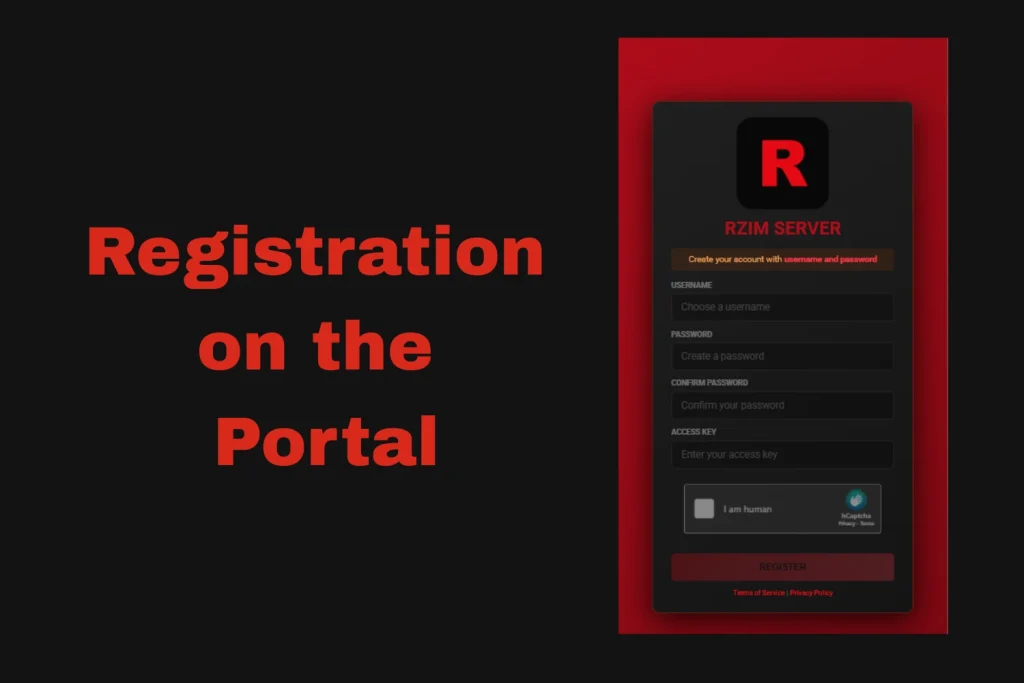 Registration on the
Portal